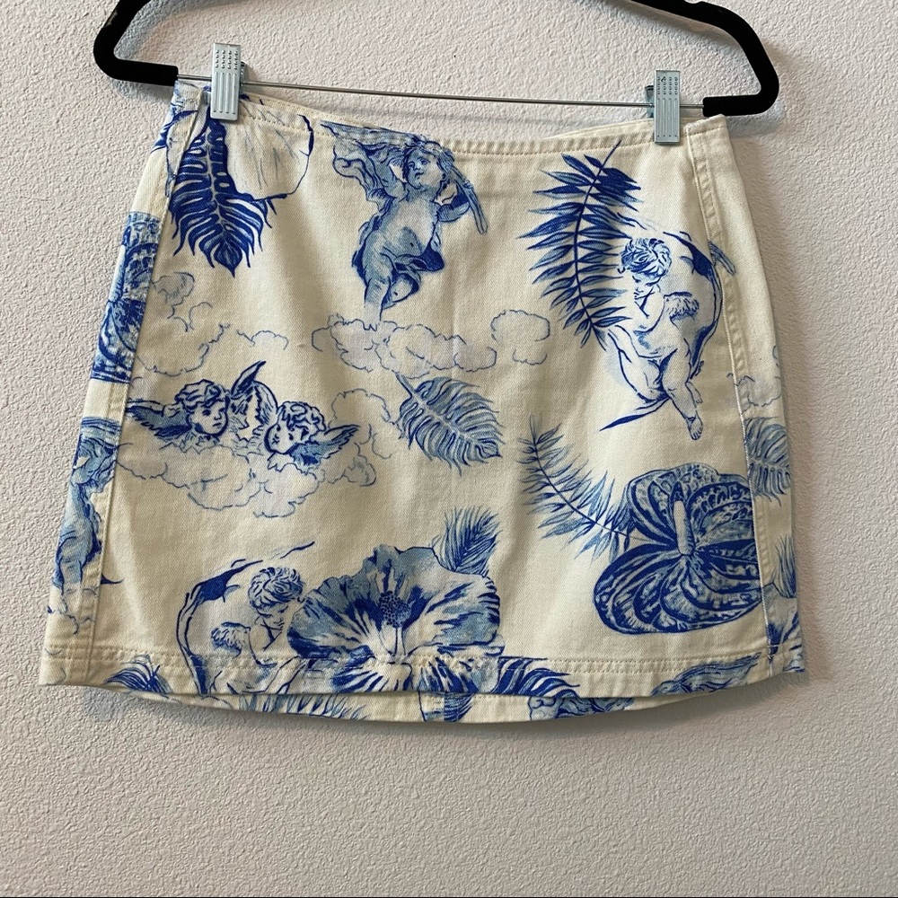 Denim mini skirt